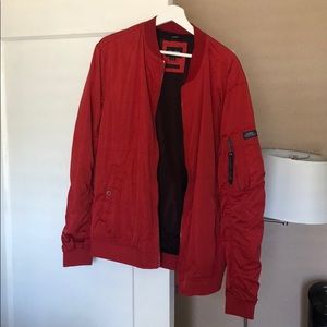 Men’s red bomber jacket